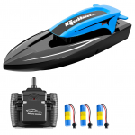 Kaugjuhtimispuldiga paat, 2,4 G 20 km/h, kiire veekindel, painduva rooliga kaugjuhtimispuldiga kiirpaat LED-tulede kahe mootoriga 1 Battery roheline