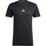 Adidas Gym+ Training Sile Niiskust Eemale Juhtiv Tr&uuml;kitud &Uuml;mmarguse Kaelusega L&uuml;hikeste Varrukatega T-s&auml;rk Meeste Topid Must Hall IM7485 M