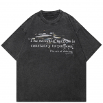 T&auml;navar&otilde;ivad Letters Graafiline T-s&auml;rk Puuvillane Pestud Must Ts&auml;rk Unisex Tops T-s&auml;rk Suvine l&uuml;hikeste varrukatega T-s&auml;rk S must