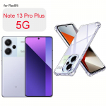 L&auml;bipaistev &uuml;mbris RedMi Note 13 4G 5G Pro Plus + 13C 13 pehme TPU kaitseraua jaoks sobib t&auml;ielikult kaitsev p&otilde;rutuskindel l&auml;bipaistev kate RedMi Note 13 Pro Plus valge