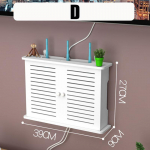 Suured traadita WiFi-ruuteri riiulid, salvestuskarbid, kaabel Power Plus traatklamber