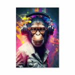 Abstraktne popkunst ahv k&otilde;rvaklapid DJ muusika seinaplakatid neoonvalgusefektid l&otilde;uendimaalid kiviloomad kodu baari ruumi sisustus 21x30cm No Framed