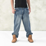 L&otilde;dvad teksad Meestele Suur Suurus Sinised Vabaaja Denim P&uuml;ksid Skateboard Hip Hop Teksad P&uuml;ksid &Uuml;lesuuruses Lahtised Meeste Teksad P&uuml;ksid 40 42 44 46 44 sinine