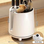 1 tk p&ouml;&ouml;rlev noahoidja, k&ouml;&ouml;giriistade hoidja s&ouml;&ouml;giriistad, lusikaga s&ouml;&ouml;gipulgad kahvlihoidja, multifunktsionaalne k&ouml;&ouml;gihoidik valge