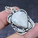 Rainbow Moonstone Gemstone Handmade 925 Sterling Silver Gift Pendant 1.81 c2h96