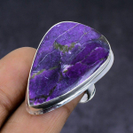 Purpurite Gemstone handmade 925 Sterling Silver gift Jewelry Ring Size 7 G6q58