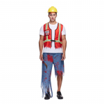 T&auml;iskasvanu Ehitust&ouml;&ouml;lise Kost&uuml;&uuml;m Zombi Halloweeni Kost&uuml;&uuml;m Meestele Elutu Ehitaja Riietus Ehitusvesti Komplekt M