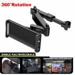 1 TK Universaalne teleskoopauto tagumine padi telefonihoidja tahvelarvuti alus istme tagumine peatoe kinnitusklamber telefoni tahvelarvutile 4.7-12. must