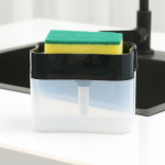 1 tk puhastusvedeliku pesuaine jaotur Push-t&uuml;&uuml;pi vedelseebikarbi pumba korraldaja vannitoatarvikud must