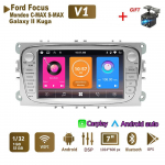 Autoraadio multimeediumipleier Ford Focus Mondeo C-MAX S-MAX Galaxy II Kuga 2 Din Android Carplay GPS Autoradio 2+32GB jaoks 1+32GB h&otilde;be
