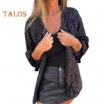 Kevad-s&uuml;gis naiste jope, litriga sisekujundus Slim Fit avatud &otilde;mblusega keskmise pikkusega pikad varrukad, puhast v&auml;rvi Club Party igap&auml;evaseks kandmiseks M must