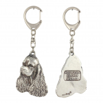 Clumber Spaniel - Silver-plated key ring with a dog in a gift box, handbag decoration, backpack pendant by Art-Dog brand