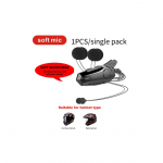 E1 mootorratta Bluetooth 5.0 kiiver sisetelefoni peakomplekt + veekindel IPX6 + 2 s&otilde;itjat + 1000 miljoni vahemiku + vabak&auml;emuusika &otilde;ues s&otilde;itmiseks Soft microphone,1-Pack must