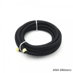 3 meetrit AN4/AN6/AN8/AN10/AN12 universaalne auto k&uuml;tusevoolik, &otilde;li gaasitoru nailon terasest punutud torujuhtme radiaatori pidurivoolik k&uuml;tusetorud AN4-3M must