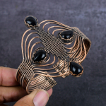 Must Oon&uuml;ks Kivi K&auml;sit&ouml;&ouml; Vasktraadiga Keeratud Mansett K&auml;ev&otilde;ru Reguleeritav g7W21