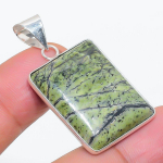 Natural Banded Green Opal 925 Sterling Silver Jewelry Pendant 1.58 h0i33