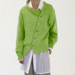 S&uuml;gisene kaldus n&ouml;&ouml;biga ebaregulaarne kampsun naiste talvine &uuml;mara kaelusega kootud kampsunist jope naistele mood Elegantne vintage kootud mantlid 25140 XL roheline