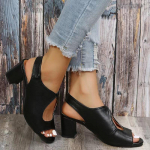 mood Suvised Naiste Sandaalid &Uuml;hev&auml;rvilised Paksud Keskmise Kontsaga Vabaaja Retro Kingad Tagumine Rihm K&otilde;iksobituvad Slip-On Must Sandalias Mujer Verano 2024 36 must