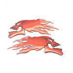 Mootorratta auto tulekolju kleebis 3D embleemi kleebis Kiivri k&uuml;tusepaagi raami korpuse kleebised punane