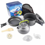 Telkimisn&otilde;ukomplekt Alumiiniumist kleepumiskindlad kaasaskantavad &otilde;ues kasutatavad lauan&otilde;ud veekeetja pott Cookset keedun&otilde;u kauss matkamiseks grill-piknikuks