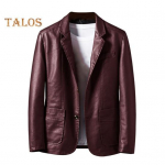 Meeste jope rev&auml;&auml;riga pikkade varrukatega &uuml;herealine kunstnahast mantel taskutega, avara liibumisega &uuml;hev&auml;rviline &uuml;ler&otilde;ivas M pruun