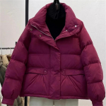 Parkad Naiste Puffy Jacket Mood Lahtine Vabaaja Talvine Stand Krae Mantel Naiste Kerge L&uuml;hike Puuvillane Jakk V&auml;ljas L roosa punane v&auml;rv