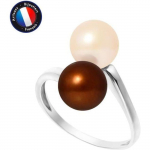 PERLINEA &ndash; ehtne &uuml;mmargune magevees kultiveeritud p&auml;rlir&otilde;ngas 7-8 mm &ndash; naturaalne roosa v&auml;rv ja; &Scaron;okolaad &ndash; valge kuld &ndash; naiste ehted