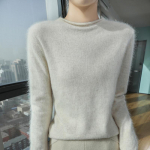 Naiste ka&scaron;miirist kampsun Qinghe ka&scaron;miir 30% ka&scaron;miir 30% naarits 30% vill 10% nailon Naiste s&uuml;gistalvine paks ka&scaron;miirist pullover pehme ja soe M