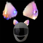 2 tk Mootorratta Kiivri Kassi K&otilde;rvade Dekoratsioon V&auml;rvilise LED-valgusega Pl&uuml;&uuml;s Motokrossikiiver T&auml;isn&auml;oga Off-road Kiivri Dekoratsioon