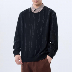High Street Trend Jacquard Kampsun Meeste Kevad-S&uuml;gis Polo S&auml;rk Top Trendikas Br&auml;nd L&otilde;tv Noorte Kootud Aluss&auml;rk M must