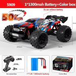 Uus 1:16 4WD RC Car 50-70KM/H kaugjuhtimispuldiga autod elektrilised suure kiirusega harjadeta 2,4G kaugjuhtimispuldiga Drift Monster Truck m&auml;nguasjad kingitus punane