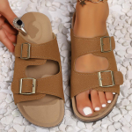 Moodsad Naiste Sussid 2024 Uued Suvised Moodsad Madalad Sandaalid Pl&auml;tud Avatud Varbastega Rannaplatvormi Sussid Sliders Naistele Zapatos De Mujer 35 beež