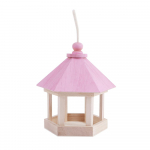 Puidu s&ouml;&ouml;tmine &otilde;ues rippuv seisev metslindude maja Aiakaunistused lindude toitja linnupuurid sinine