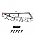 Rauast veiniriiuli klaasihoidja klaasist pokaali rauast resti alust rippuv riiul kapi all oleva stange riidepuu t&ouml;&ouml;riist 3 Slots