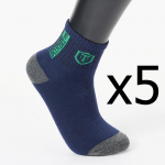 1/5 paari meeste higi neelavad ja desodoreerivad sokid Meeste vabaaja igap&auml;evased keskmise toruga sokid tr&uuml;kitud kilpmustriga sokid spordisokid 5 pairs