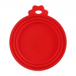 3-&uuml;hes korduvkasutatav toiduainete hoiukoht Hoida v&auml;rsked plekk-kaanega purgid kork lemmikloomade konservikarbi kate silikoonist purgi kaas kuum k&ouml;&ouml;k varu hallituskindel kuumana punane