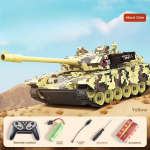 2024. aasta uus 11 kanaliga roomikuga kaugjuhtimispuldiga paak m&auml;nguasi, suur laadimisheli ja valgus 99A simulatsiooniga soomustatud s&otilde;iduki mudel elektrilise m&auml;nguasja poisi kingitus 2 Battery kollane