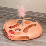 Loomingulised aukude ja k&otilde;ditustega kassim&auml;nguasjad kasside l&otilde;bustamiseks Sulekellad Kasside plaadim&auml;ngijad 30*30*20cm