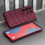 KEYSION P&otilde;rutuskindel matt &uuml;mbris Samsung S25 Ultra 5G S25+ Plus jaoks, libisemiskindel pehme silikoonist telefoni tagakaas Galaxy S24 FE 5G jaoks for Galaxy S24 FE veinipunane v&auml;rv