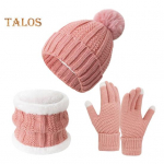 Talvem&uuml;ts Sall Kindad Komplekt Fliisvoodriga m&uuml;ts Soe Kaelus Paks kootud Puuteekraaniga Kindad Meestele Naised Jalgrattas&otilde;it Matkamine Reisid must