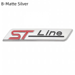 3D Metallist STline Logo Tagaluugi Embleem Tiiva Kleebis ST Line Focus Fiesta Mondeo Ecosport Kuga ESCAPE jaoks B-Matte Silver