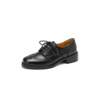 2024 Naiste Pumbad Oxfordid S&uuml;giskingad Naistele Ehtsast Nahast Brogues Retro Paeltega Loaferid Vabaaja K&auml;sitsi Valmistatud Mustad T&uuml;drukute Kingad 34 must