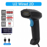 U1 U2 Bluetoothi ​​juhtmevaba skanner: 1D/2D v&ouml;&ouml;tkoodiskanner supermarketite ja logistika jaoks U1C wired one-dimensional red light sinine