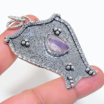 Sage Amethyst Handmade 925 Sterling Silver Jewelry Pendant 2.48 m6e71