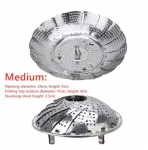 21/26/28cm roostevaba toiduauruti aurutamisresti sahtel K&ouml;&ouml;k Kokkupandav auruti kauss K&ouml;&ouml;givilja-puuviljaauruti korv PC679584