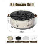 Kaasaskantav s&ouml;egrill suitsuvaba grill v&auml;ikese laua jaoks v&auml;litingimustes &uuml;mmargune mittenakkuva grillresti komplekt telkimiseks piknikuks aeda valge