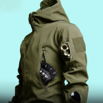 Veekindel Soe Meeste Talvine Pehme Kest Kapuutsiga Jakk Taskuga P&uuml;ksid L