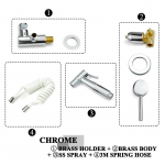 Must roostevabast terasest k&auml;eshoitav pihusti bidee du&scaron;&scaron; koos du&scaron;ivooliku ja kronsteiniga vannitoa tualettruumi jaoks kuuma k&uuml;lma veega