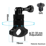 Spordikaamera kinnitus mootorratta jaoks Go Pro Hero 13 12 11 10 9 Insta 360 X4 X3 GO 3 3S jaoks, moto, jalgratta juhtraua kinnitus