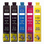 Cartouches d'encre - SHOP-STORY - 502 XL - Pack de 5 - Multi-couleurs - Compatible Epson